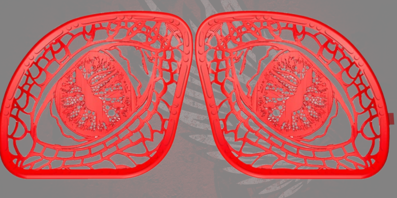 2024+ Road Glide Dragon eye speakers grill covers sets