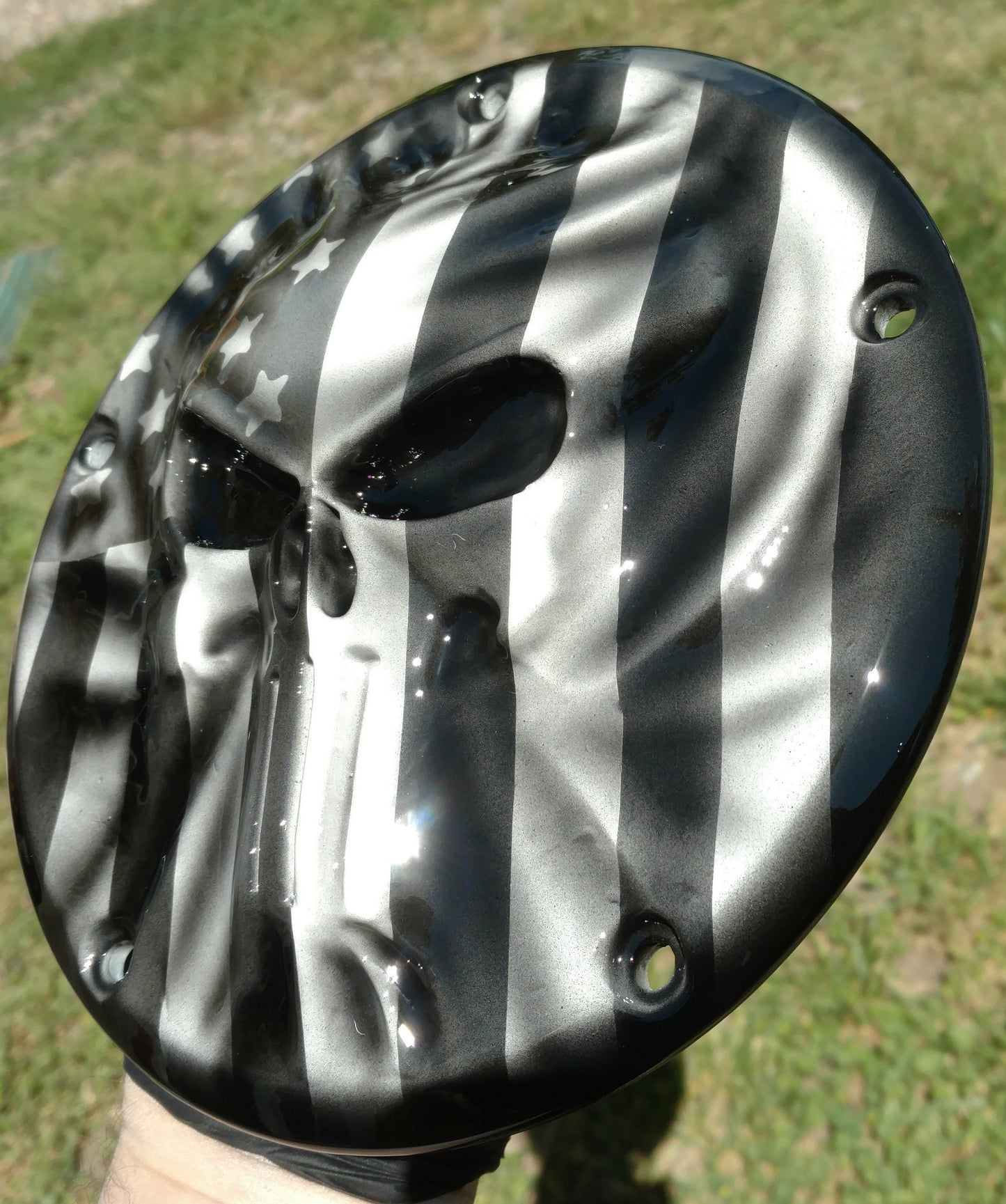 Punisher American Flag Harley derby cover