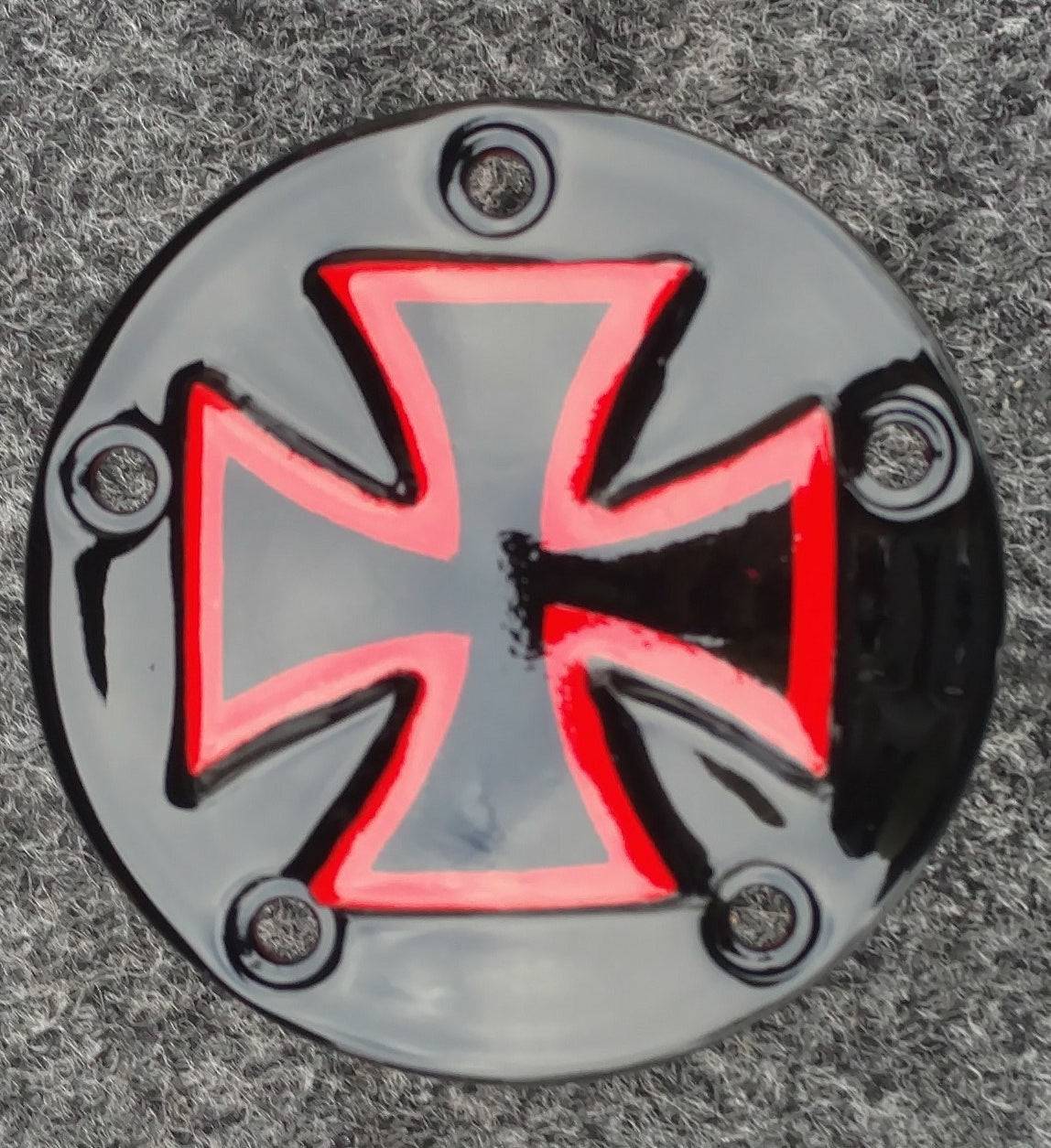 Maltese cross Harley derby cover