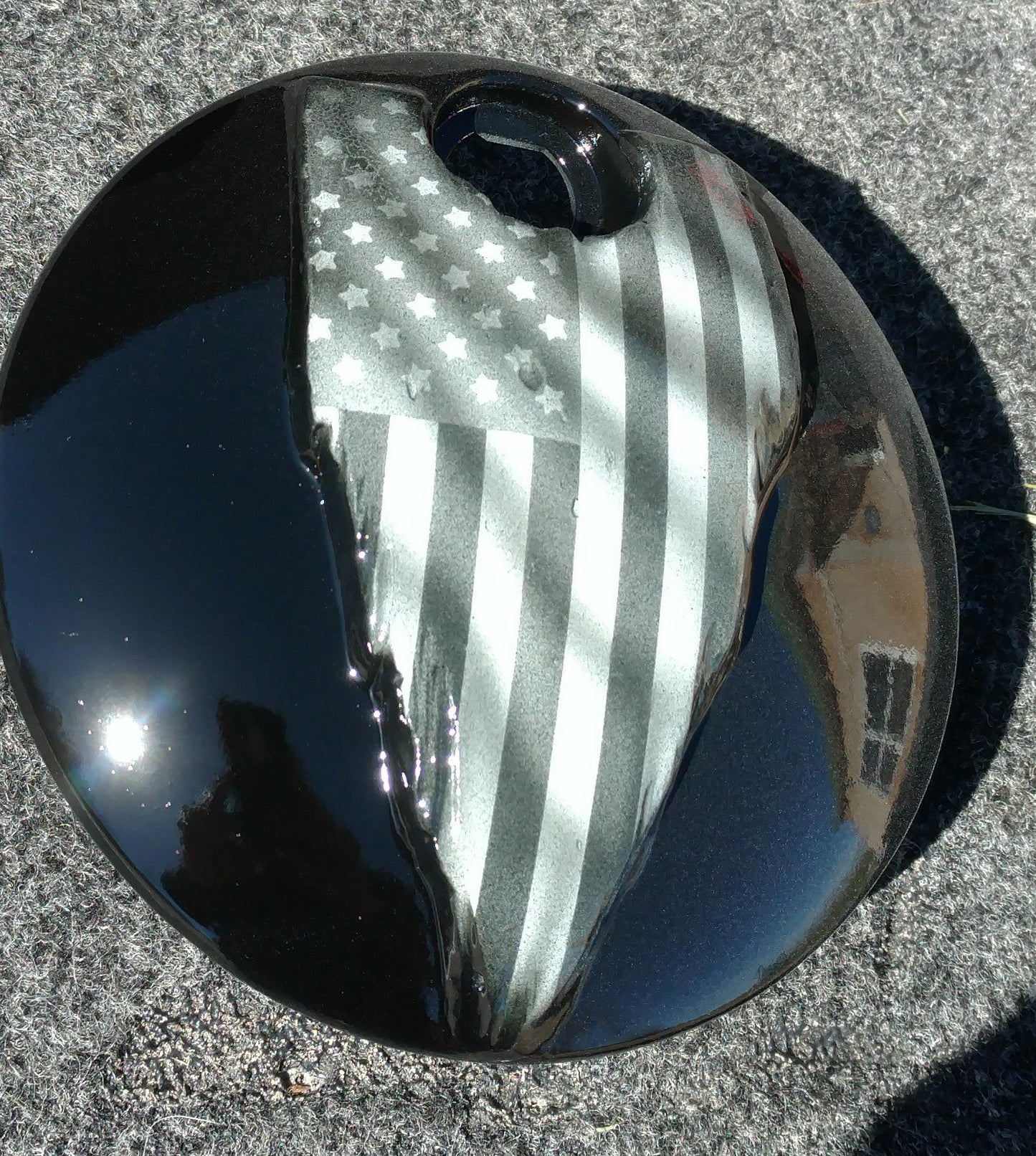 American flag Harley Console fuel door