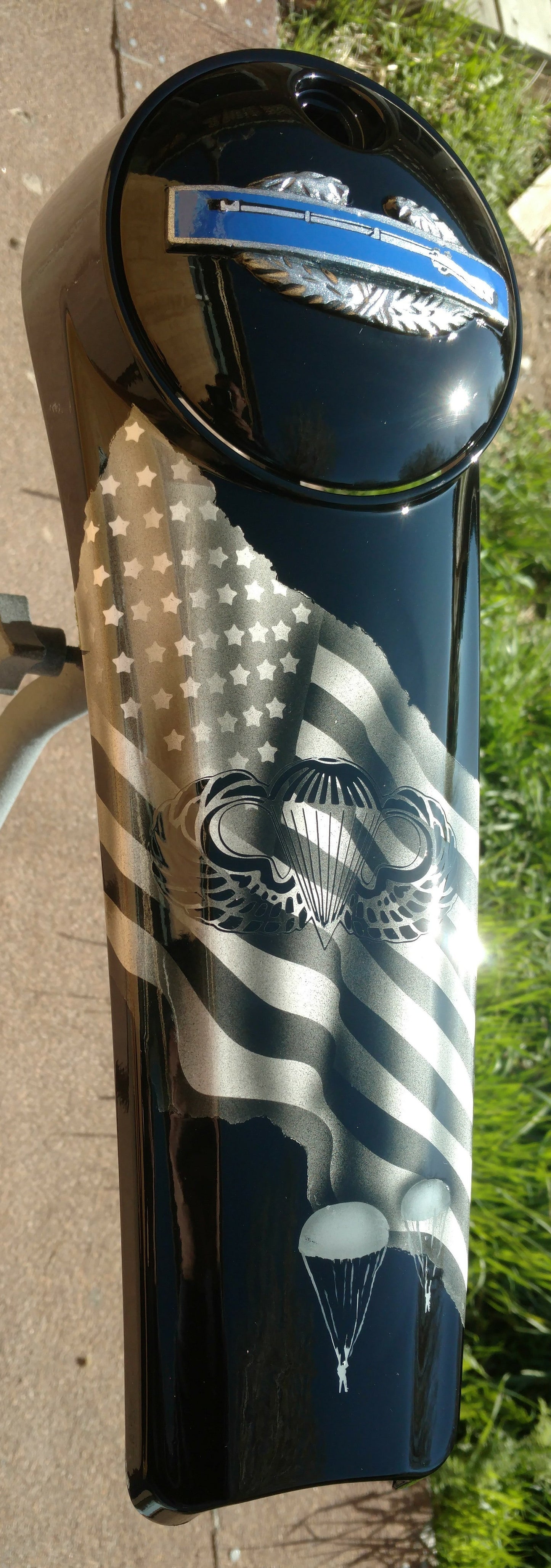 Harley Davidson Airborne theme and American flag console