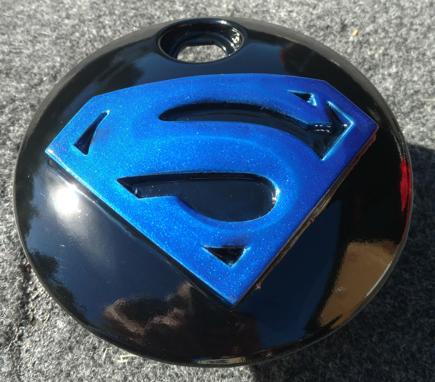 Superman Harley fuel door