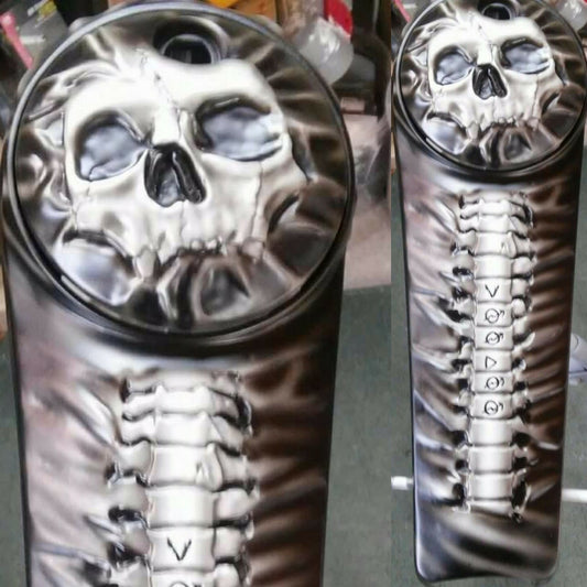 Harley Davidson touring console with 3D skull theme