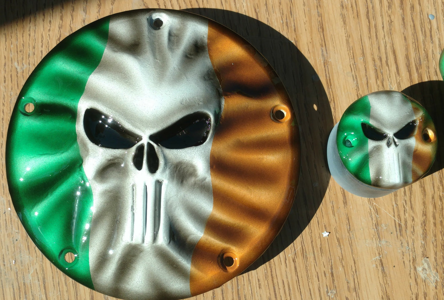 Punisher Irish Flag Harley derby cover
