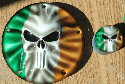Punisher Irish Flag Harley derby cover