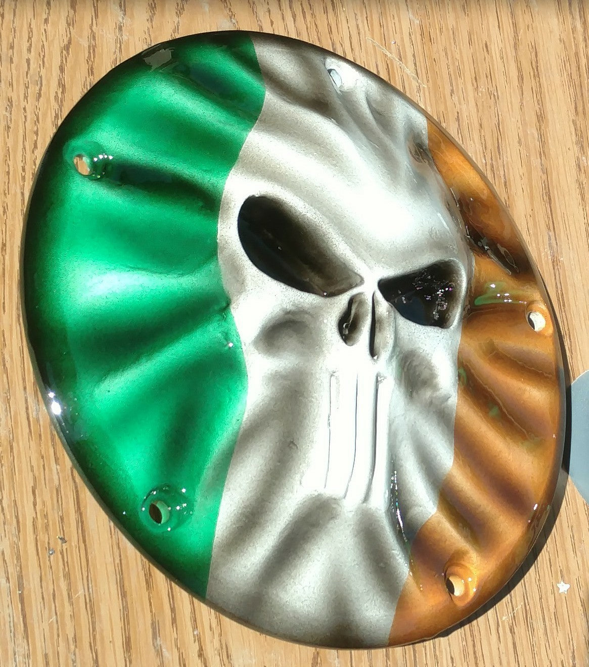 Punisher Irish Flag Harley derby cover