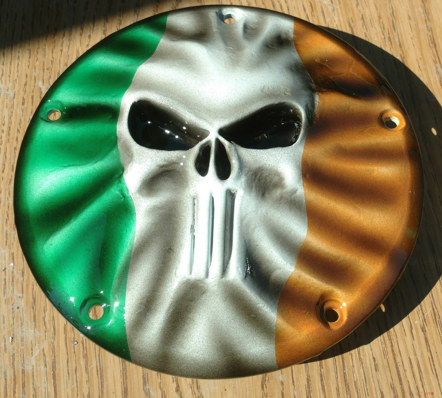 Punisher Irish Flag Harley derby cover