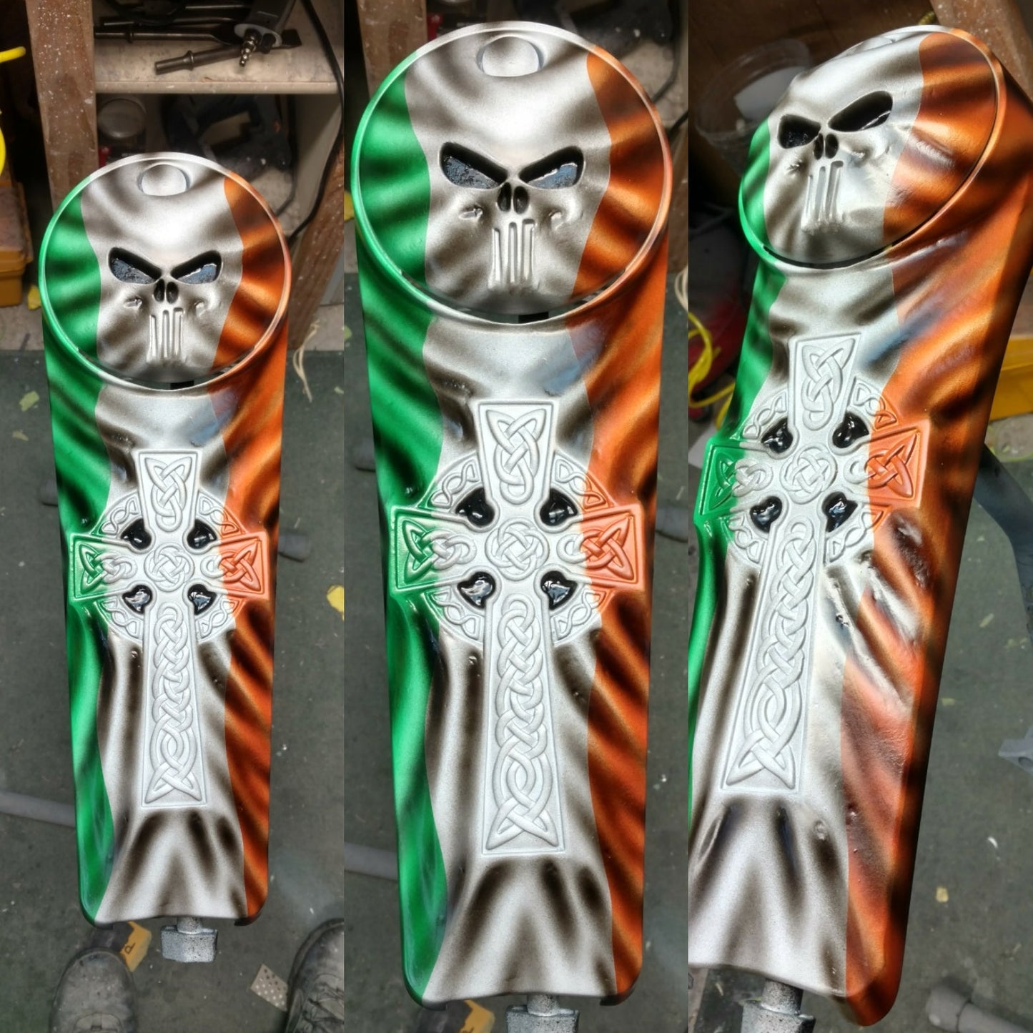 Harley Davidson touring console irish-themed with knotted cross