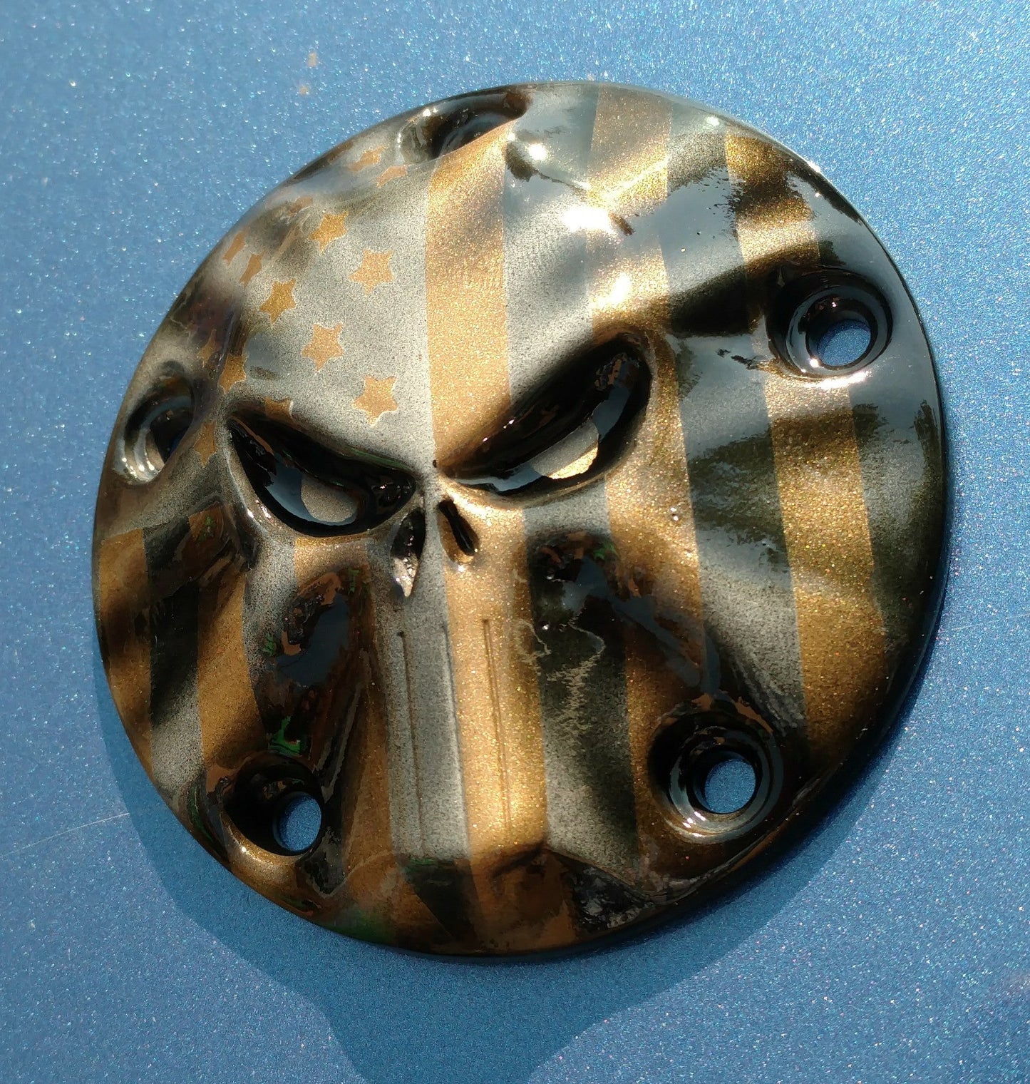 Punisher pushing through Flag Harley points cover