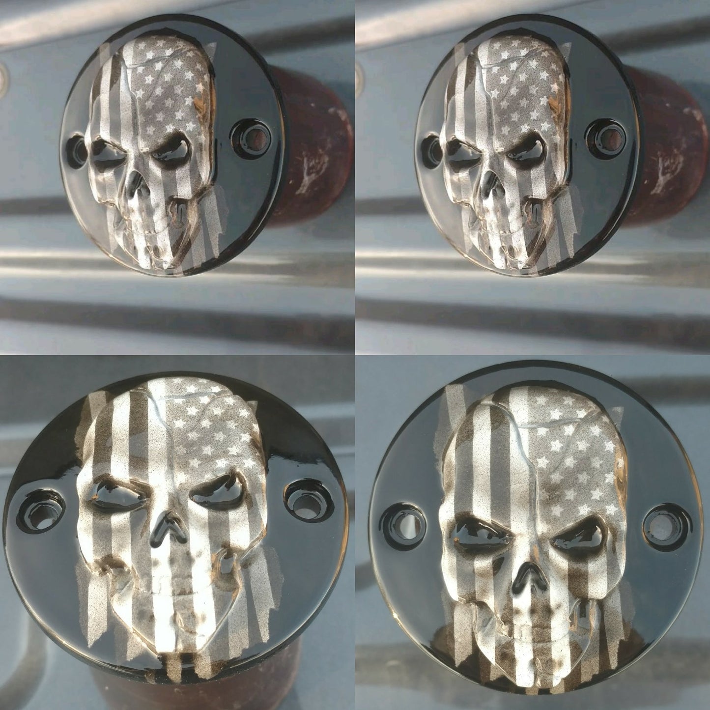 Harley Davidson American flag skull points cover