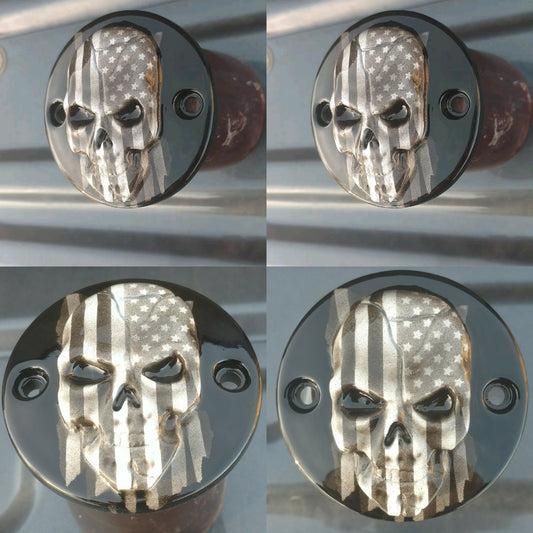 Harley Davidson American flag skull points cover