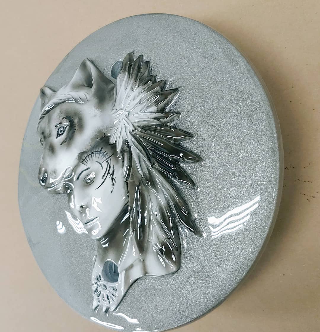 Wolf woman with silver smoke background Victory/INDIAN primary Cover