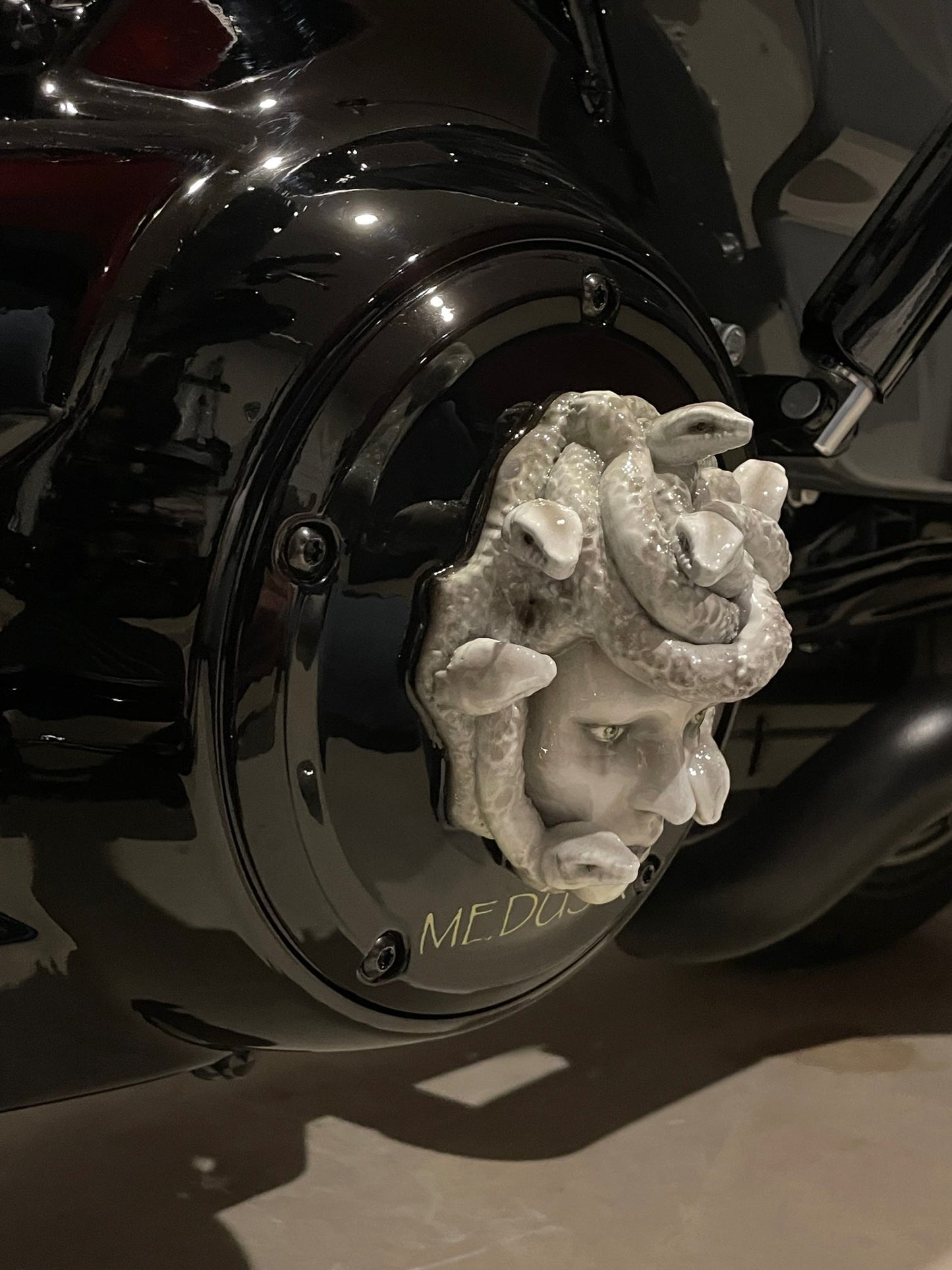 Harley Davidson Derby cover with Medusa