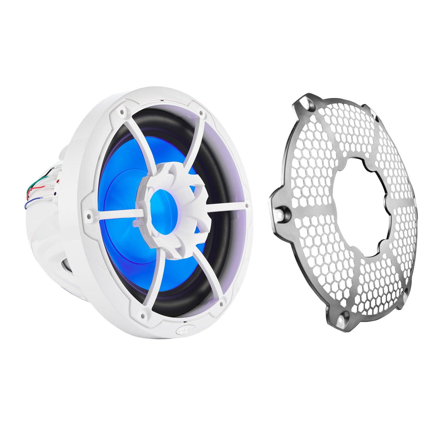 NXL 10" Marine Subwoofer with LED RGB Lights 300 Watts Rms SVC 4-Ohm