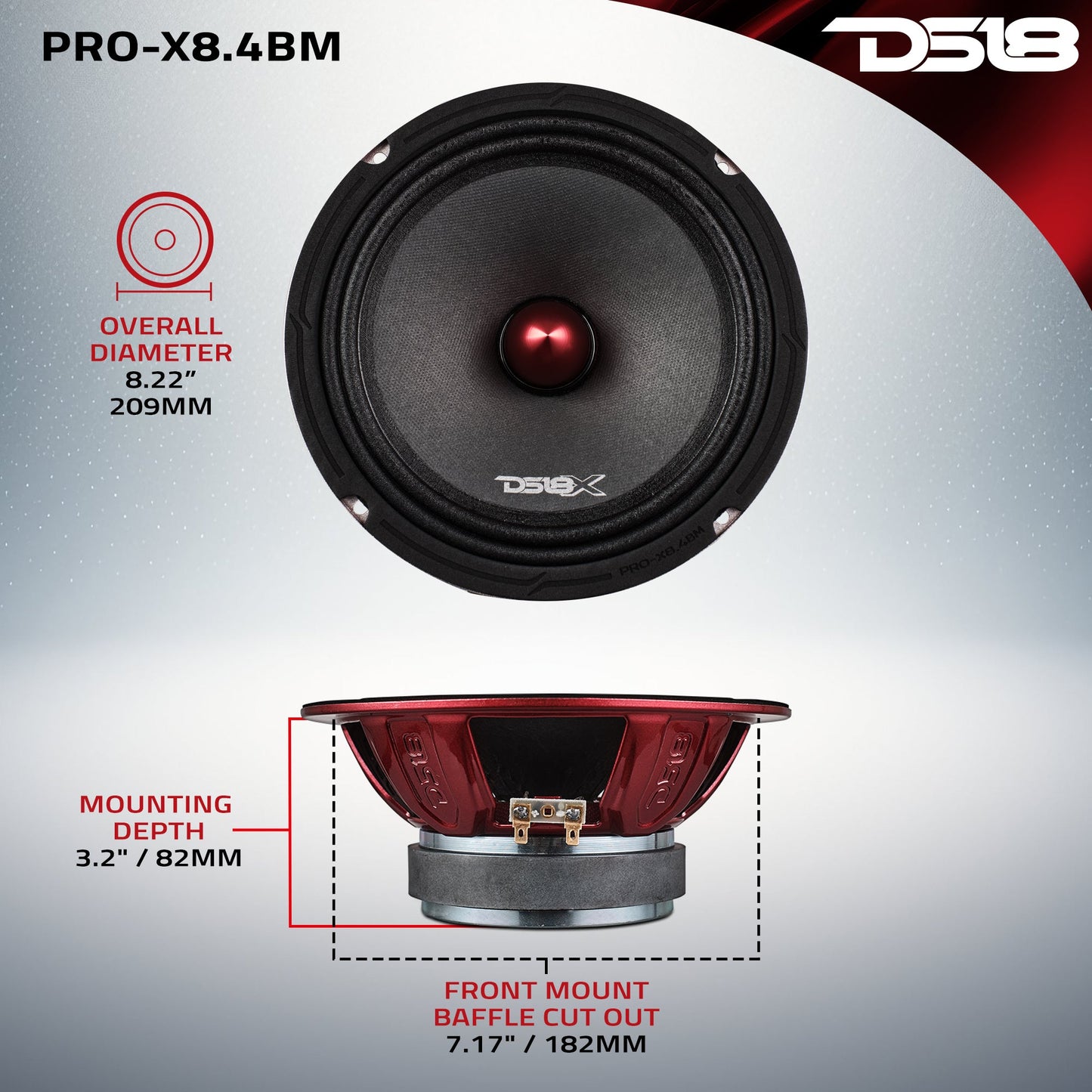 Pro Audio Loudspeakers & Tweeters Package - Pair PRO-X8.4BM + Pair of PRO-TW1X/BK