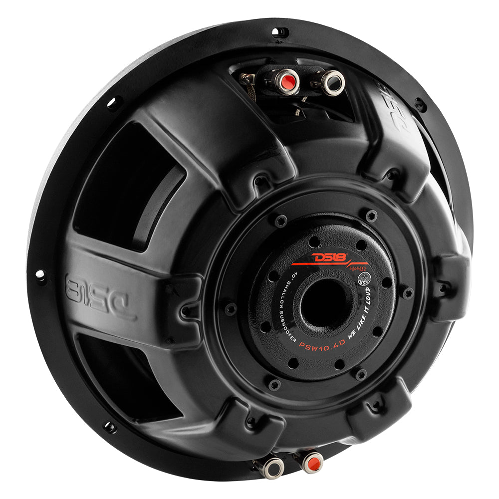 PS Shallow-Mount Water Resistant 10" Subwoofer | 500W RMS DVC 4-Ohm