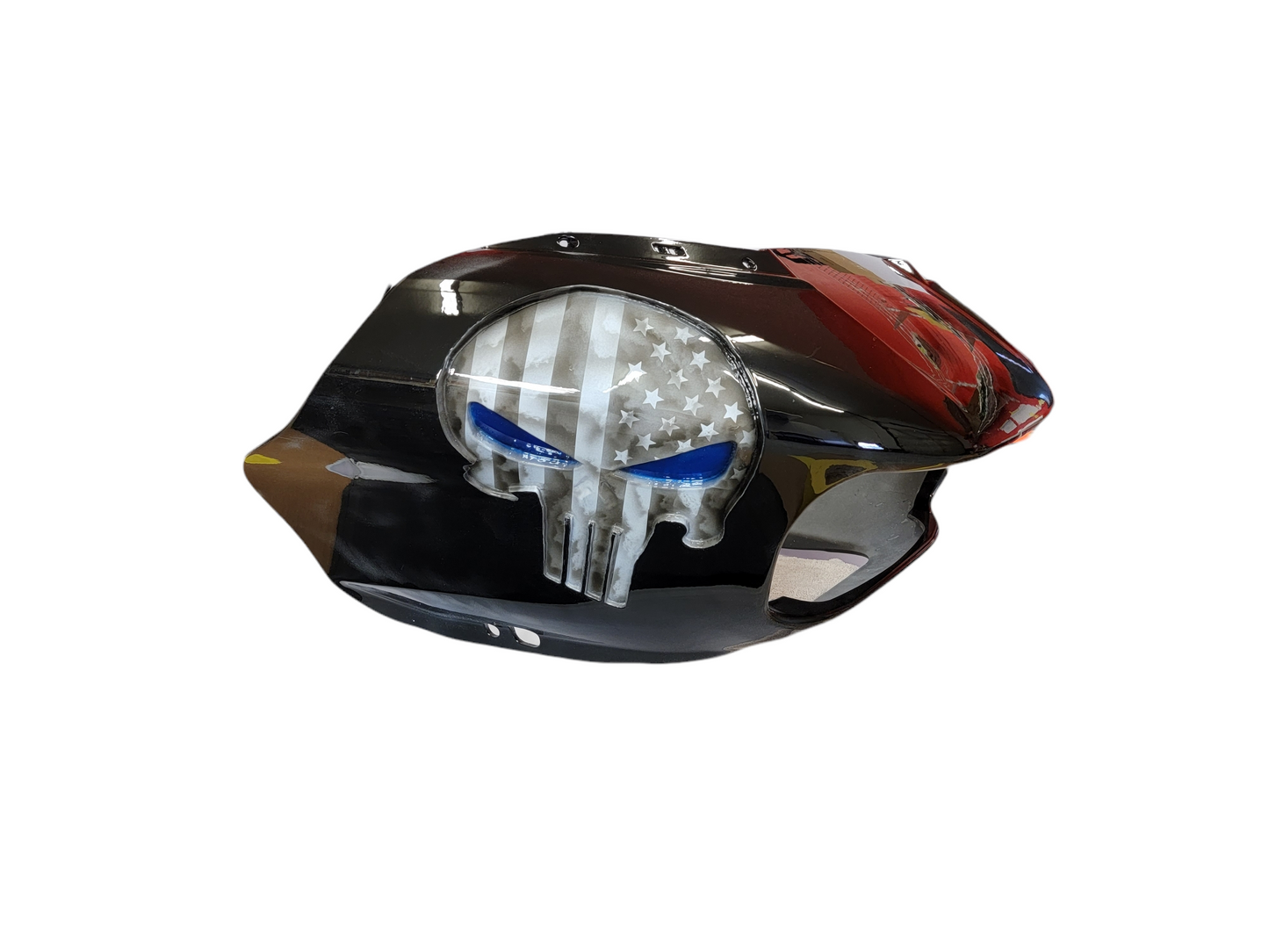 Custom recessed Punisher fairing road glide
