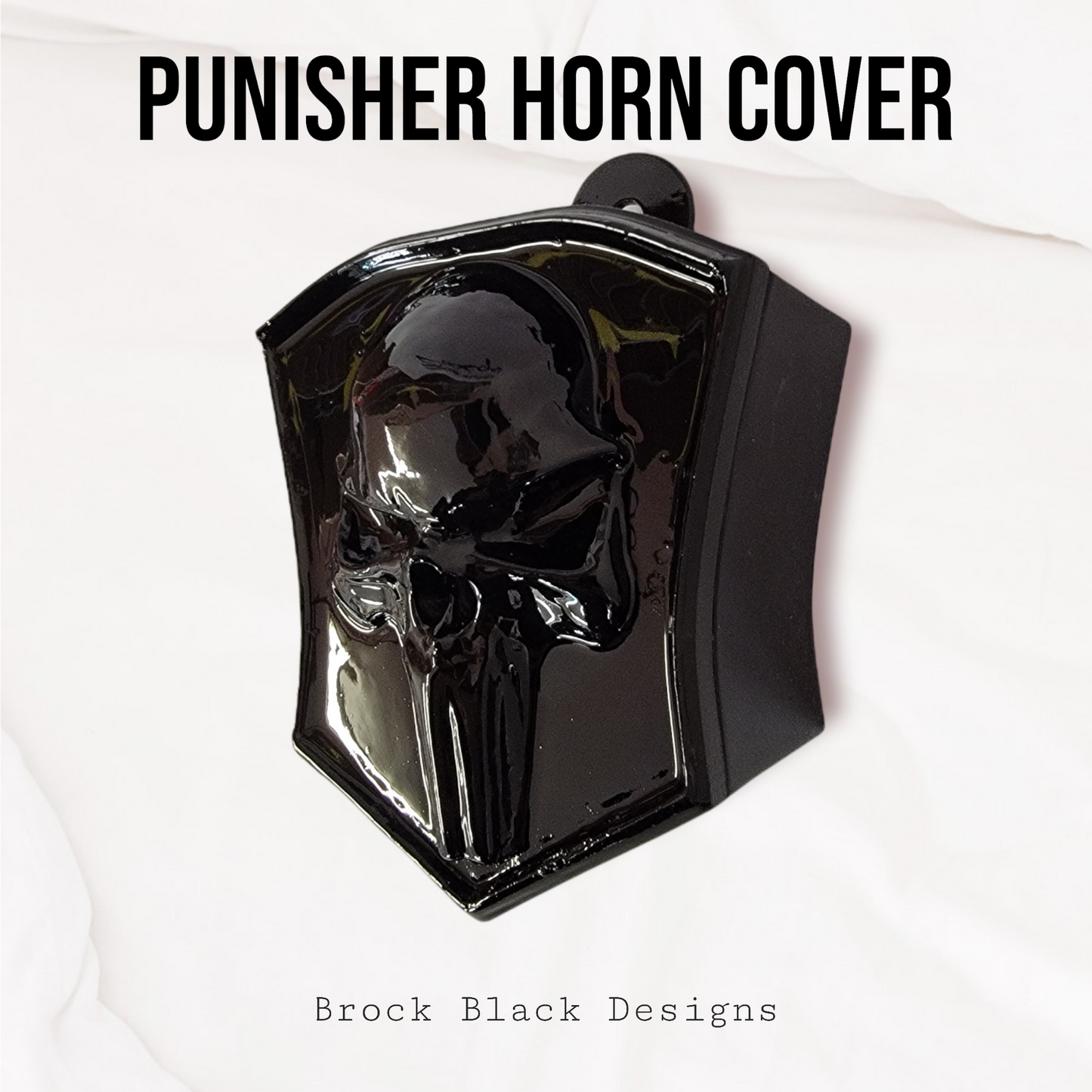 Punisher skull shield style horn cover