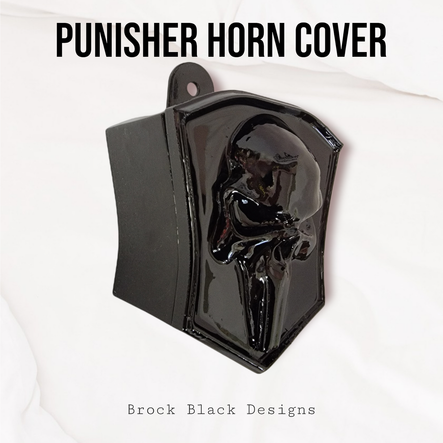 Punisher skull shield style horn cover