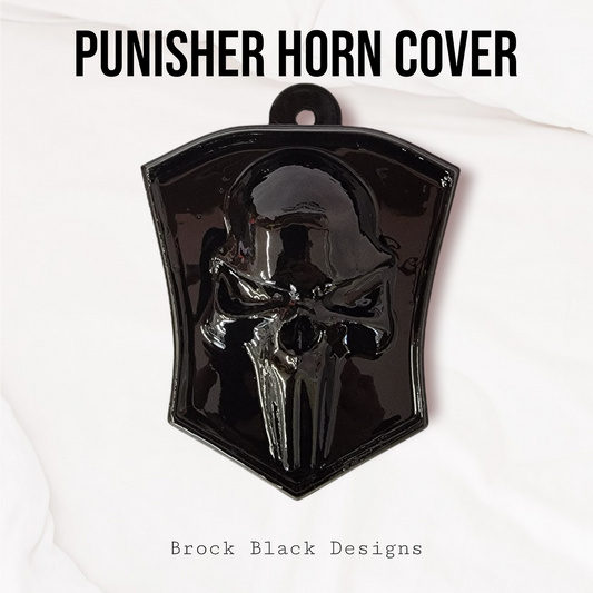 Punisher skull shield style horn cover