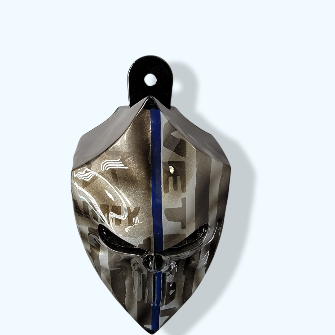 Thin blue line 3D Punisher with Army Veteran flag