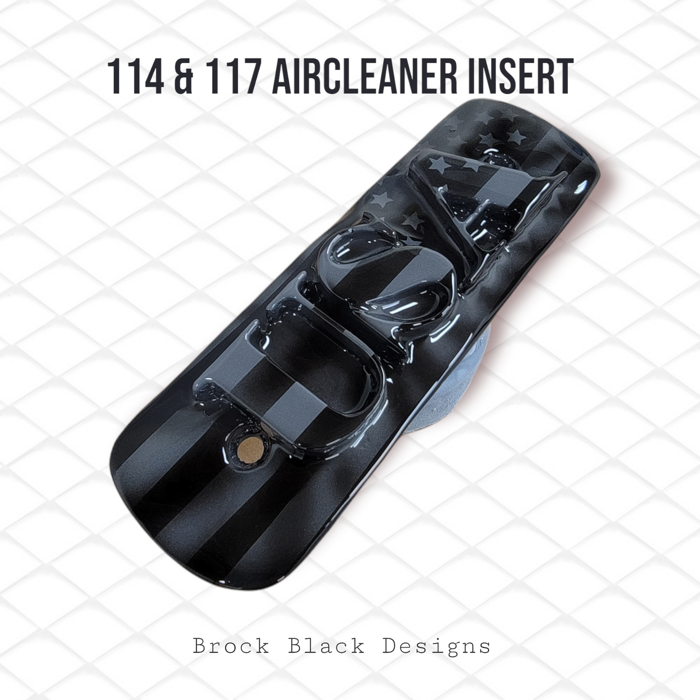 114 & 117 air cleaner insert 3D USA and flag theme