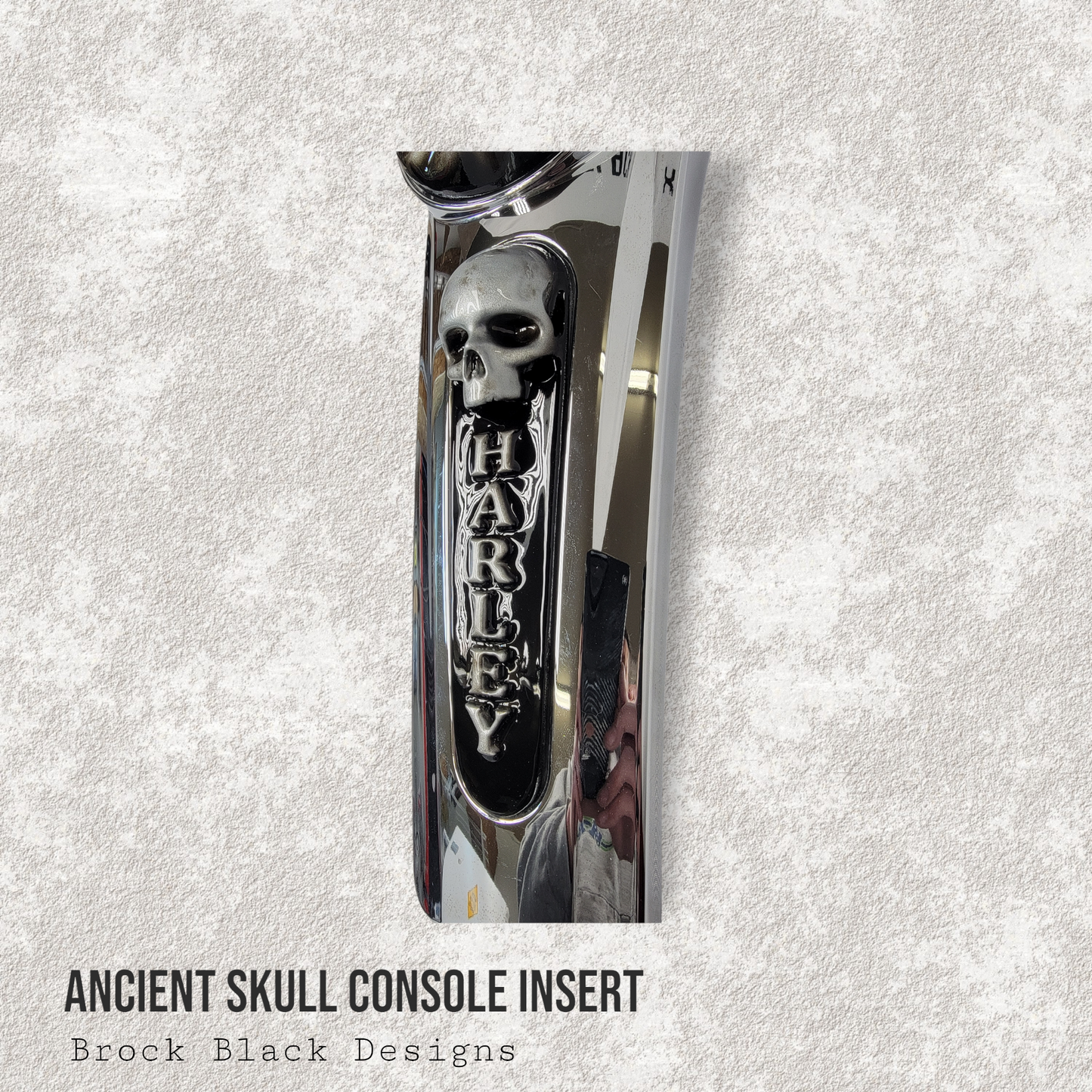08+ touring console insert 3D ancient skull