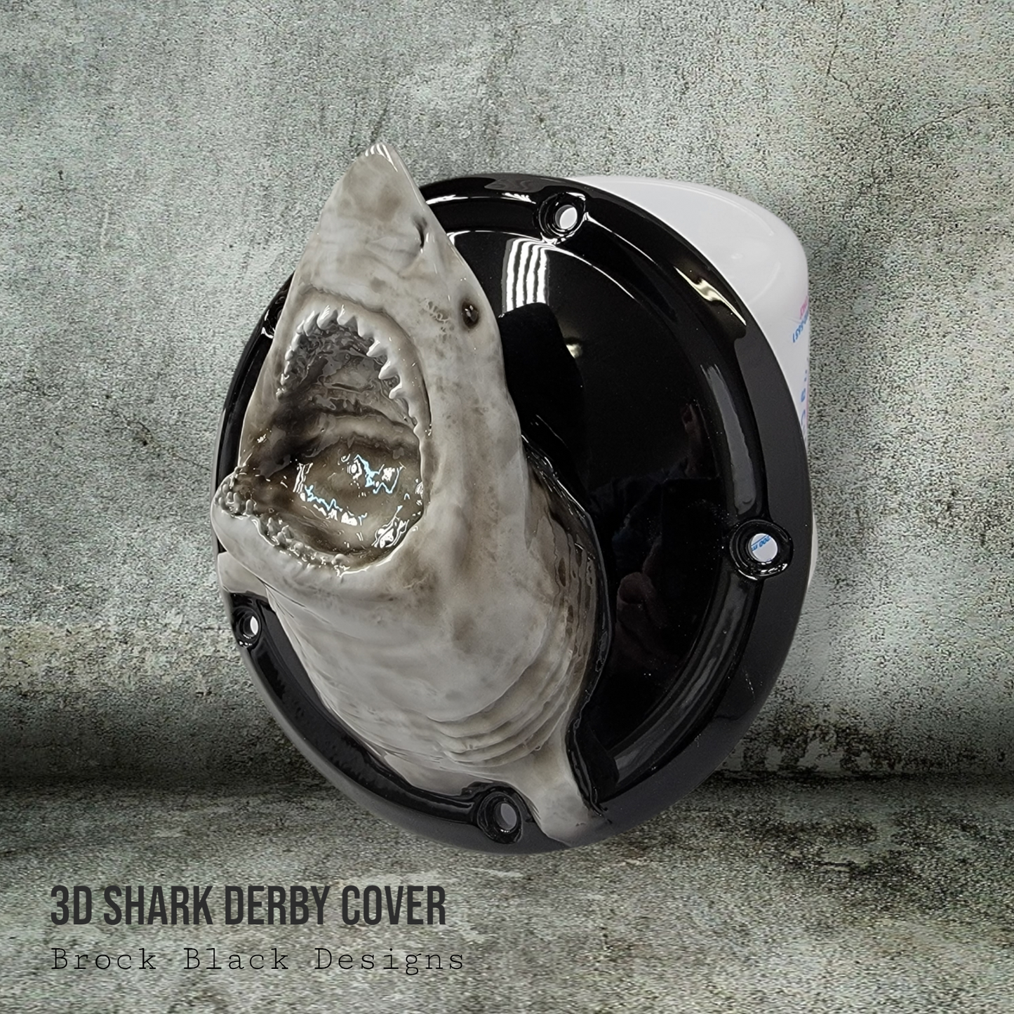 3D Shark derby cover