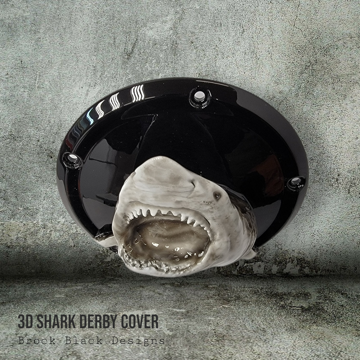 3D Shark derby cover