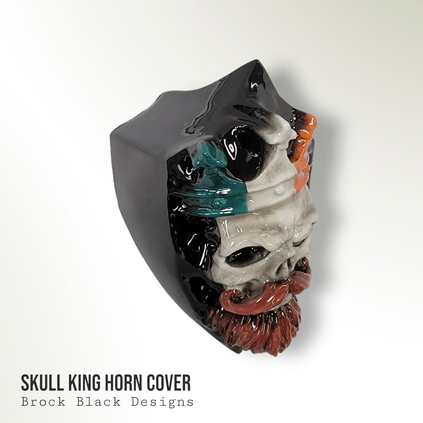 3D skull king horn cover