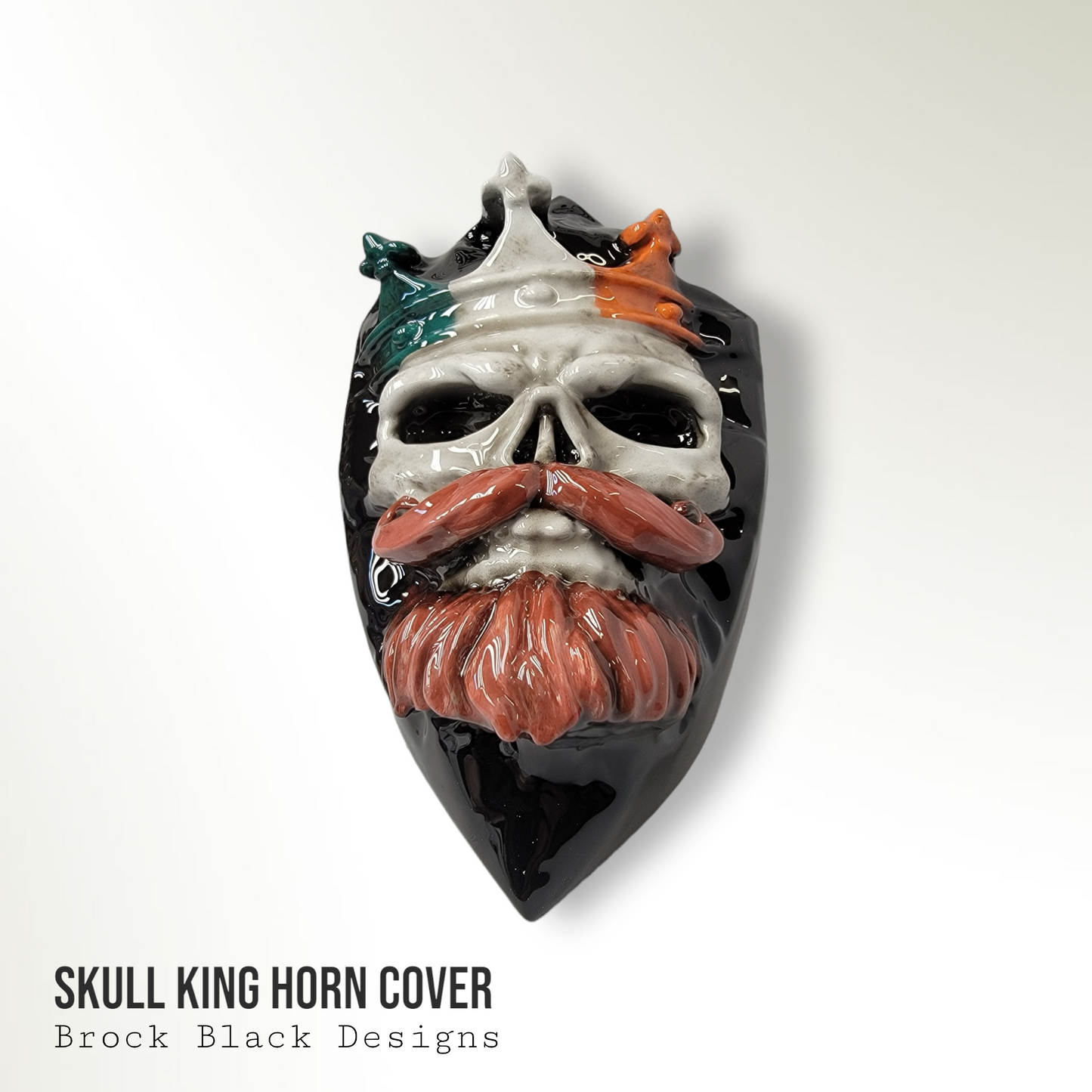 3D skull king horn cover