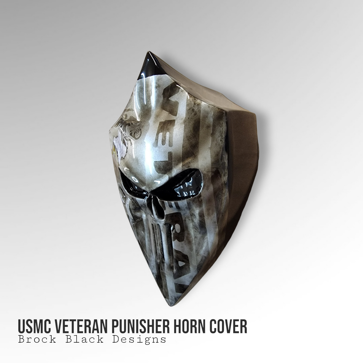 Indian Punisher USMC Veteran flag Horn cover