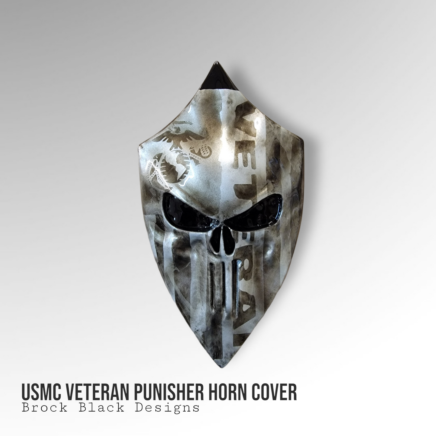 Indian Punisher USMC Veteran flag Horn cover