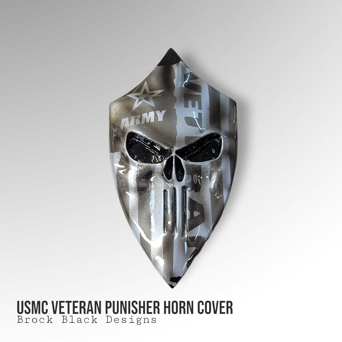 Indian Punisher USMC Veteran flag Horn cover