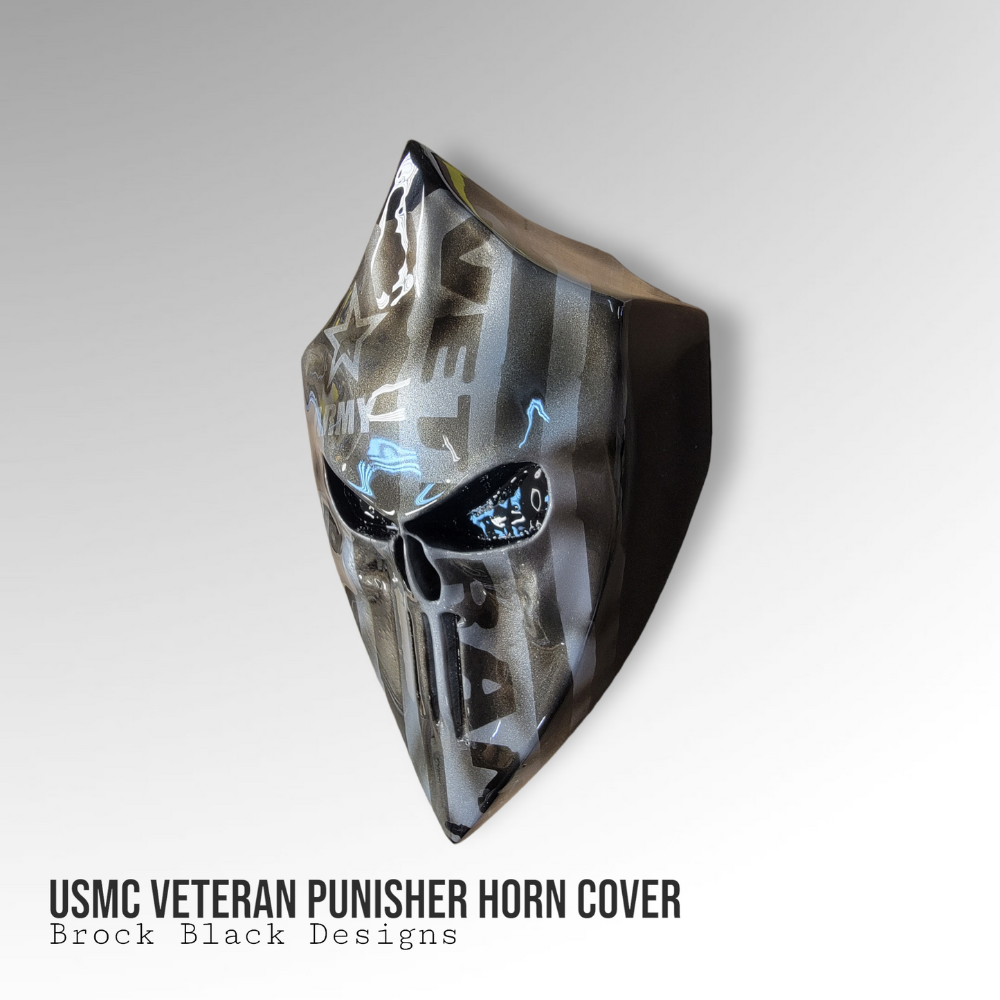 Indian Punisher USMC Veteran flag Horn cover
