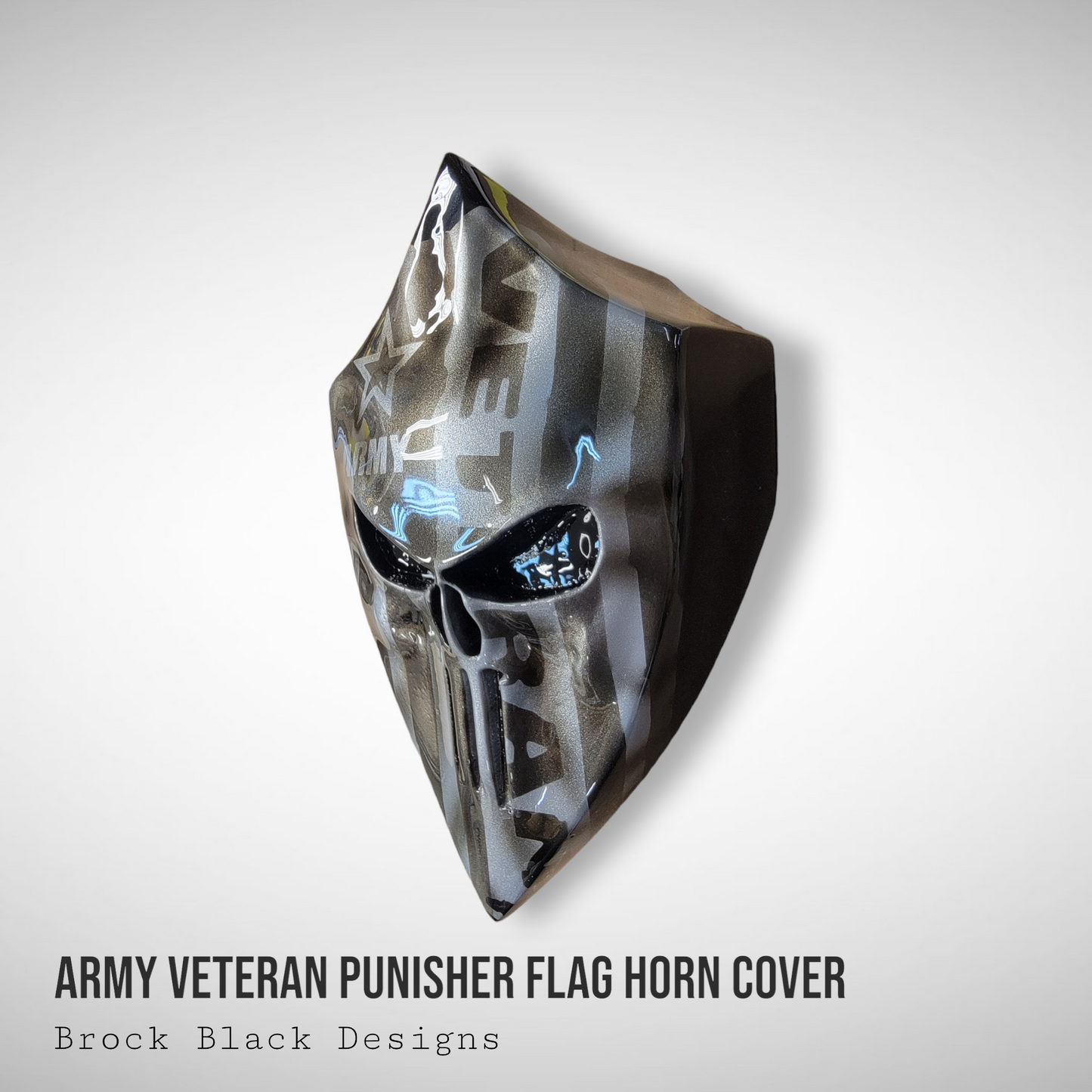 Indian Punisher Army Veteran flag Horn cover