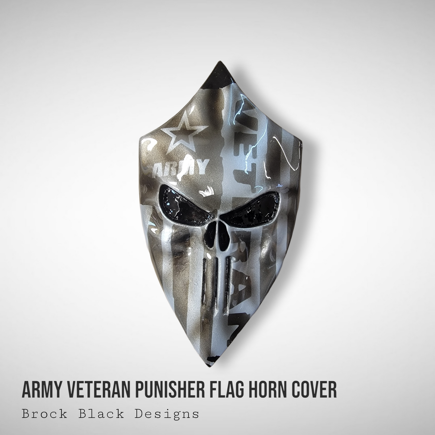 Indian Punisher Army Veteran flag Horn cover