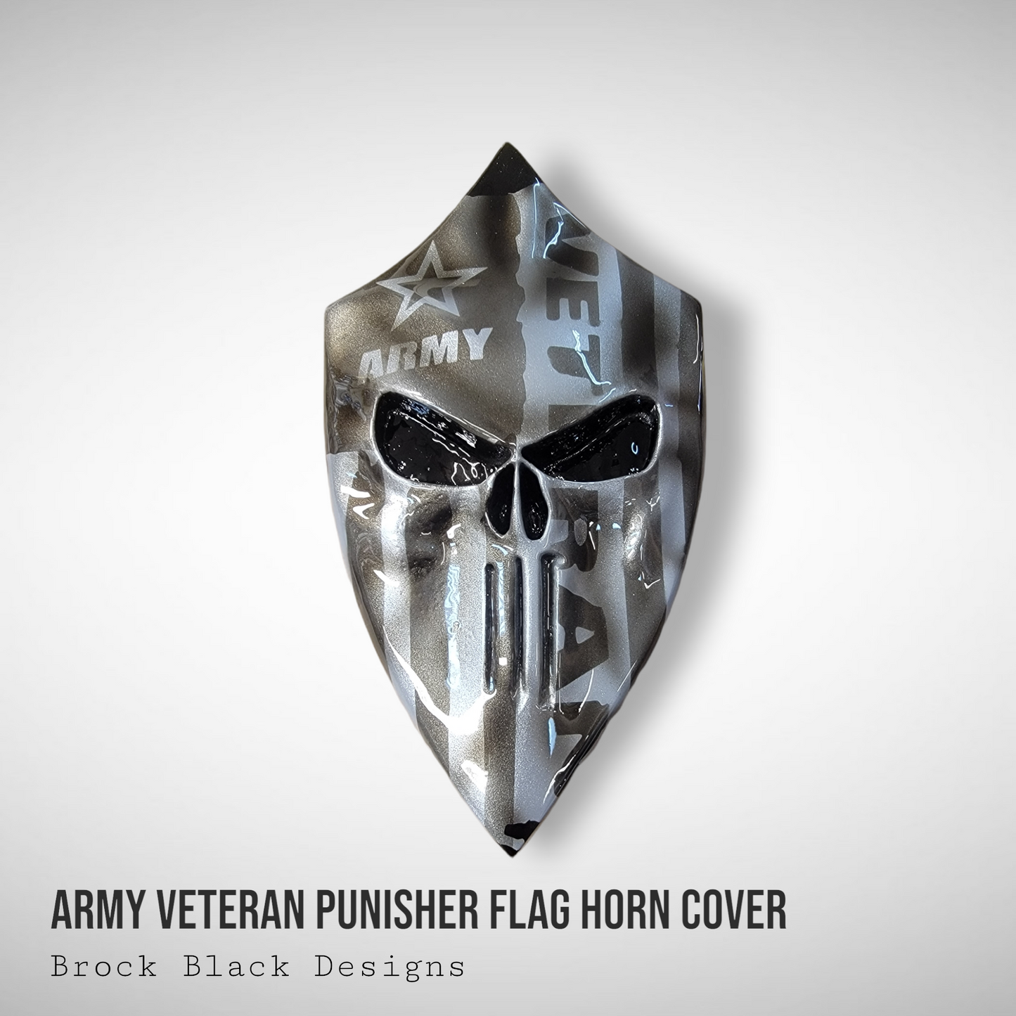 Indian Punisher Army Veteran flag Horn cover