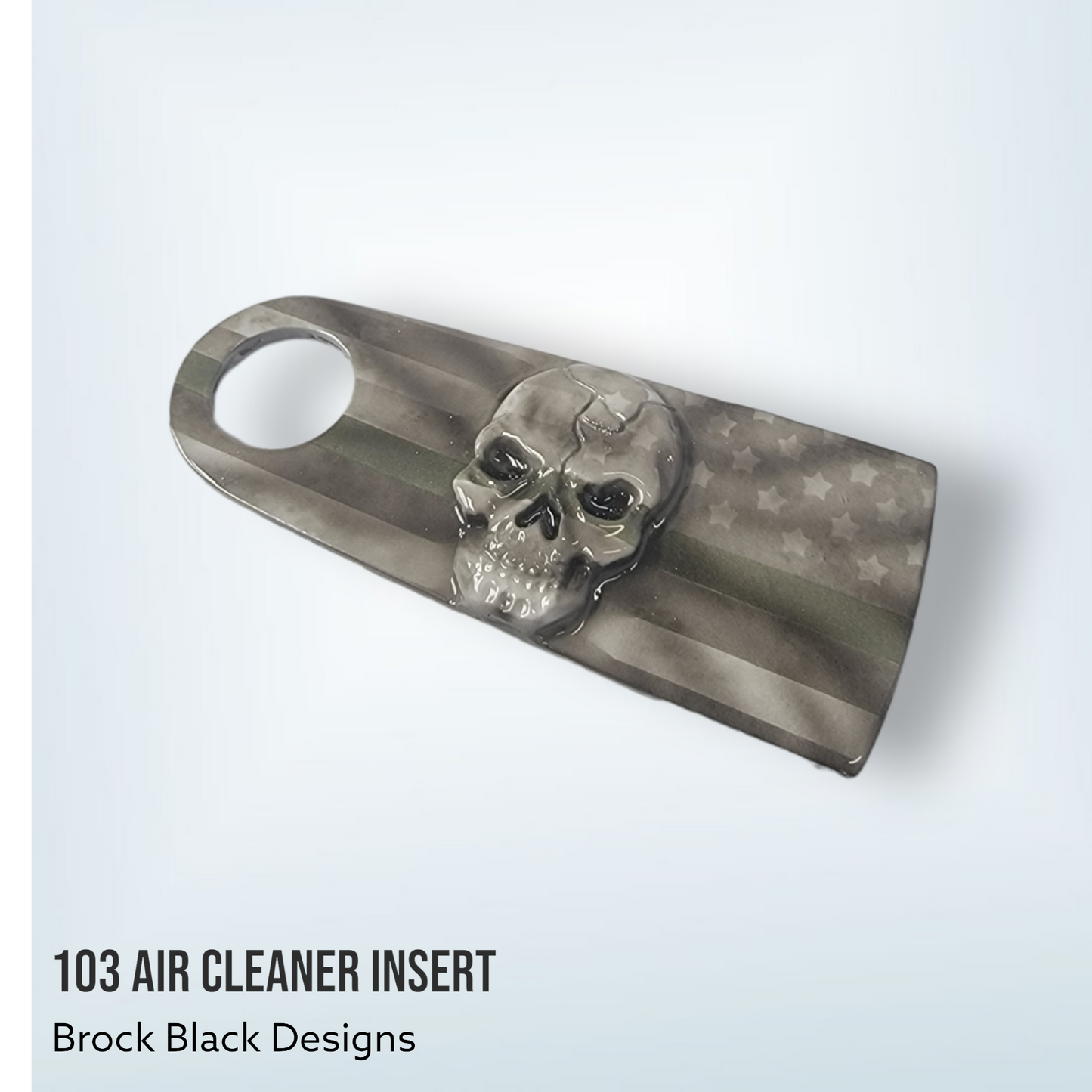 3D skull flag 103 air cleaner insert