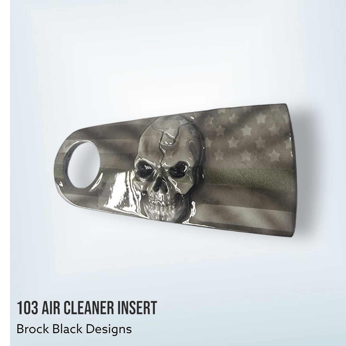 3D skull flag 103 air cleaner insert