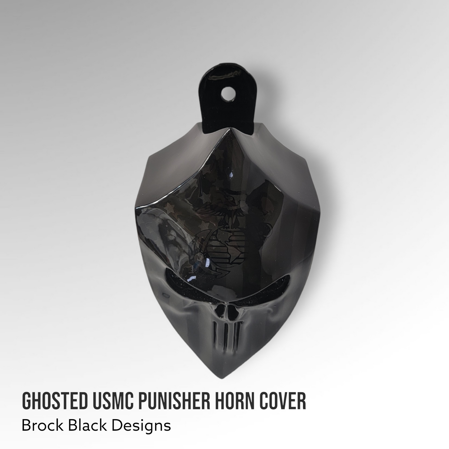 3D Punisher with American flag USMC logo