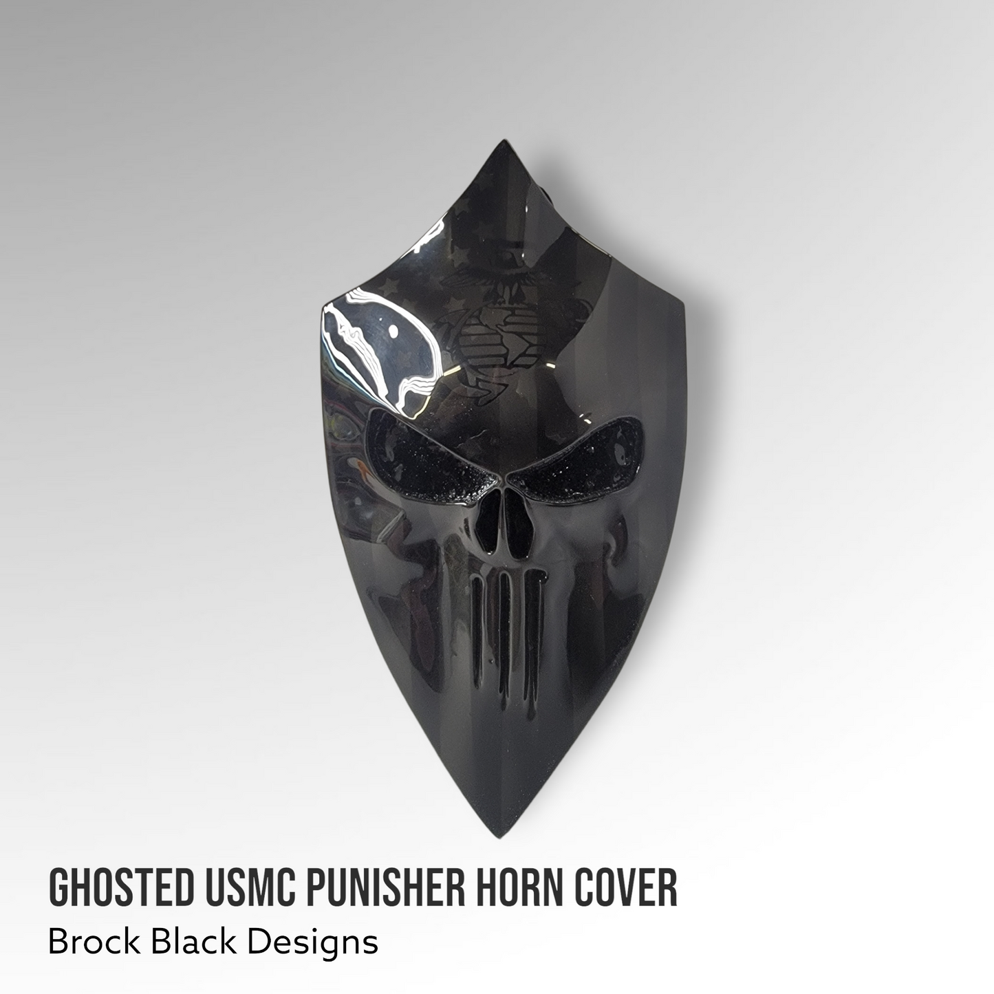3D Punisher with American flag USMC logo