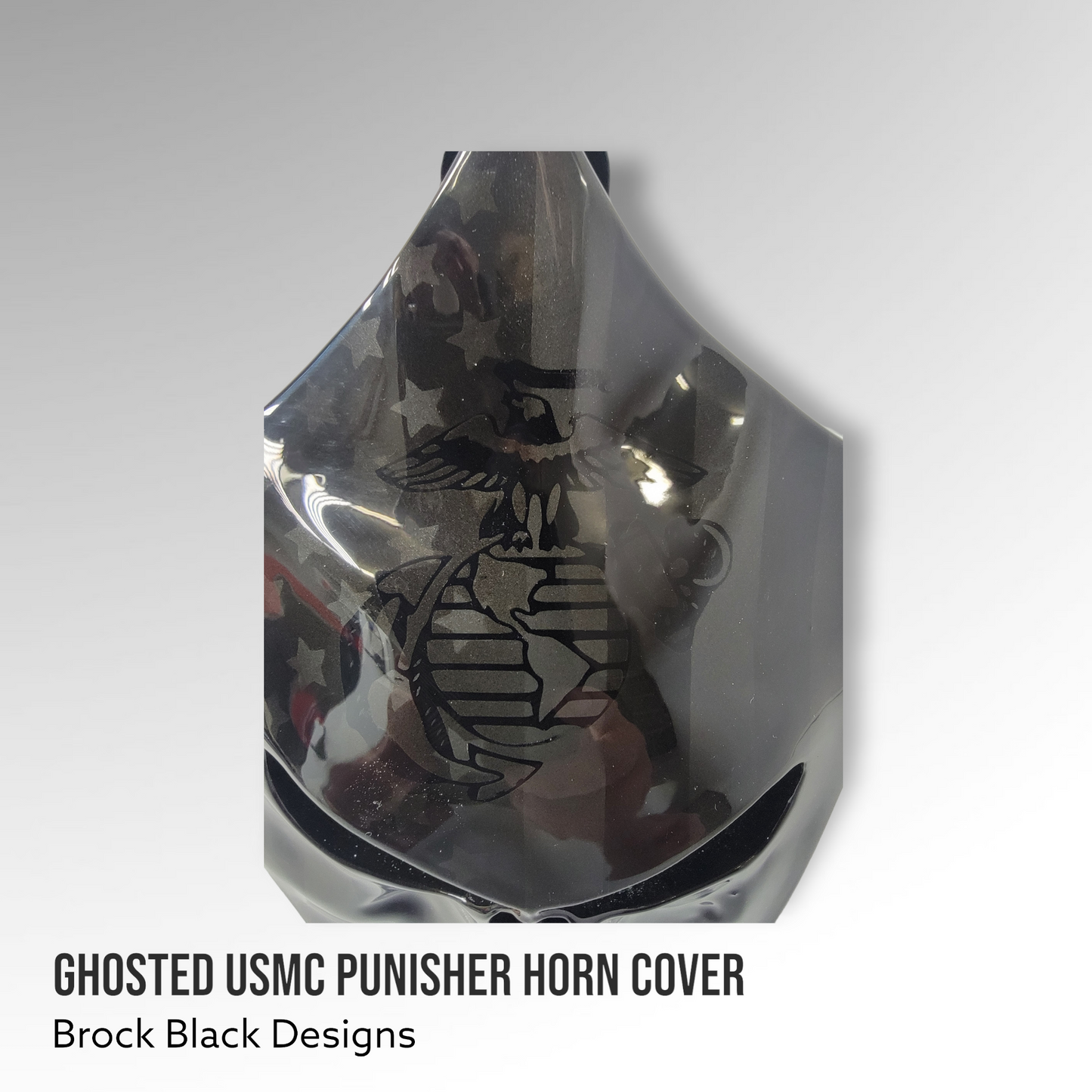 3D Punisher with American flag USMC logo