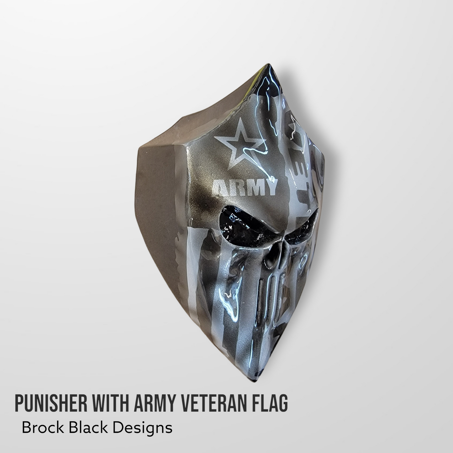 Thin blue line 3D Punisher with Army Veteran flag