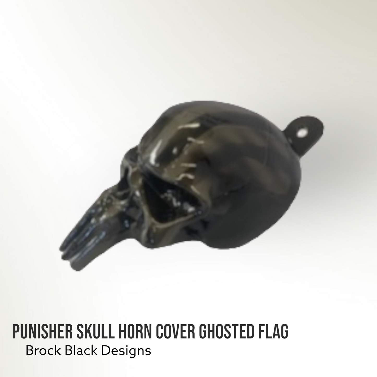 3D ghosted American flag Punisher SKULL horn cover