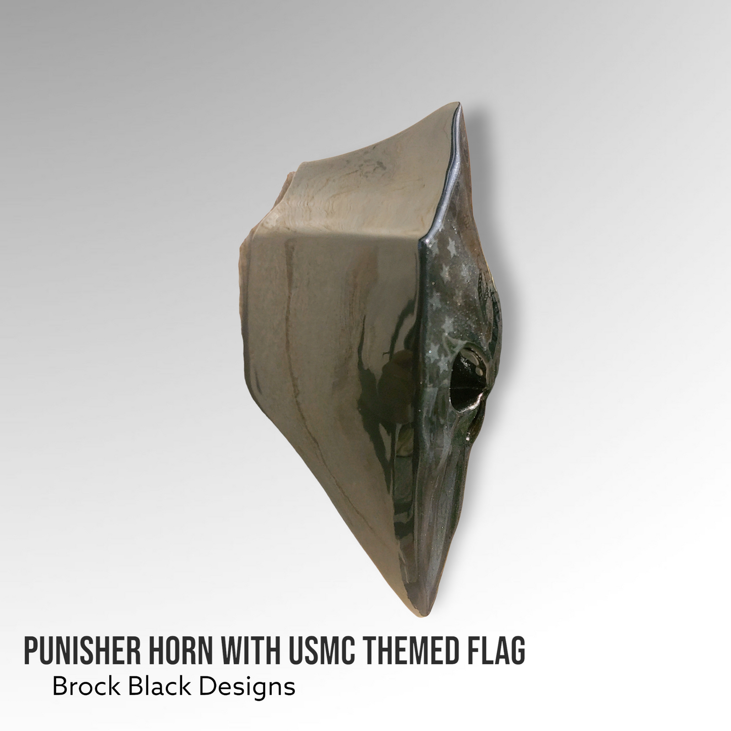 3D Punisher with American flag USMC logo