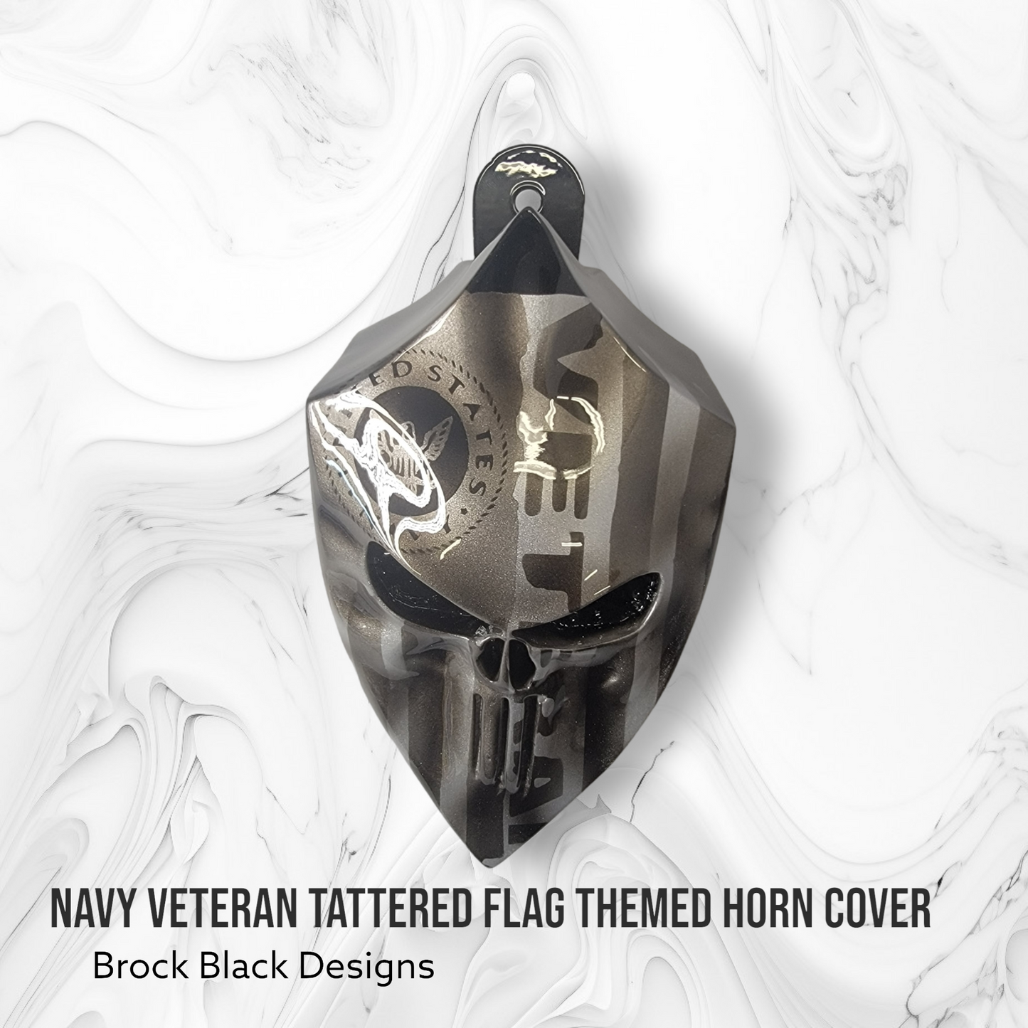 3D Punisher with Navy Veteran flag