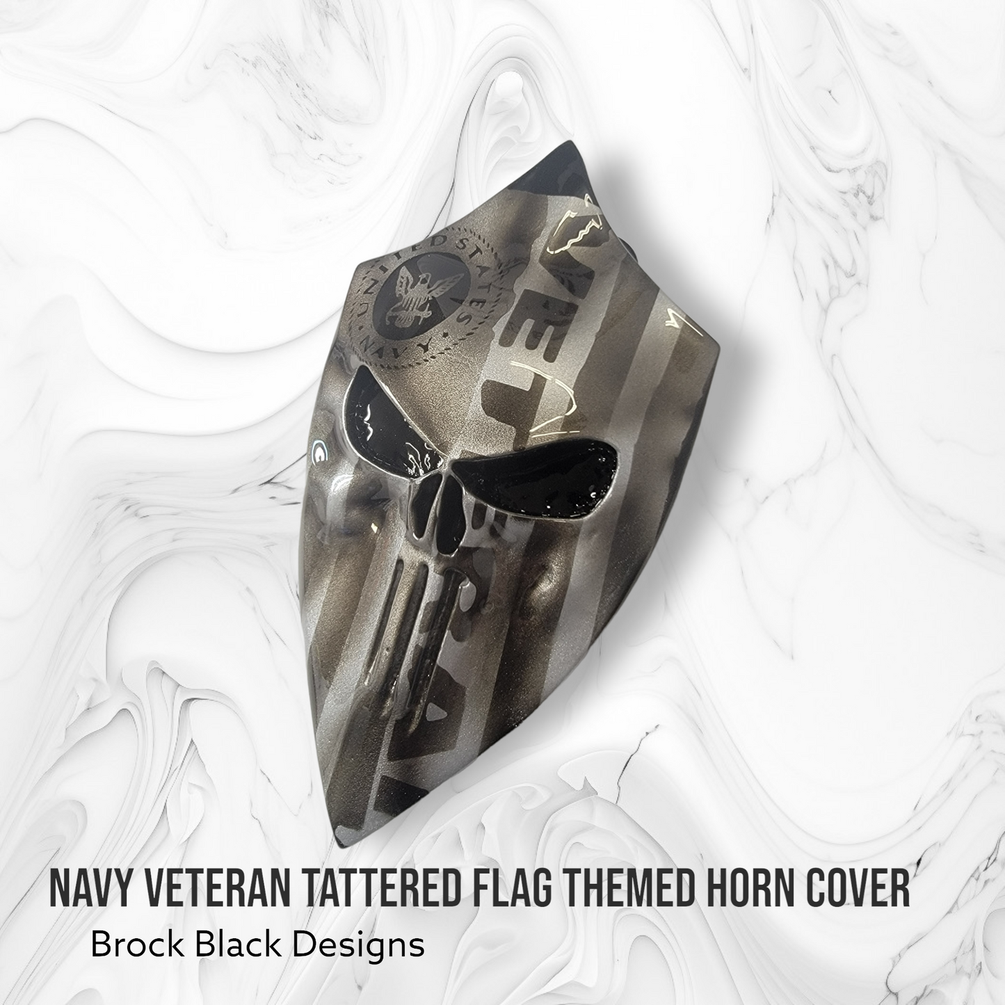 3D Punisher with Navy Veteran flag