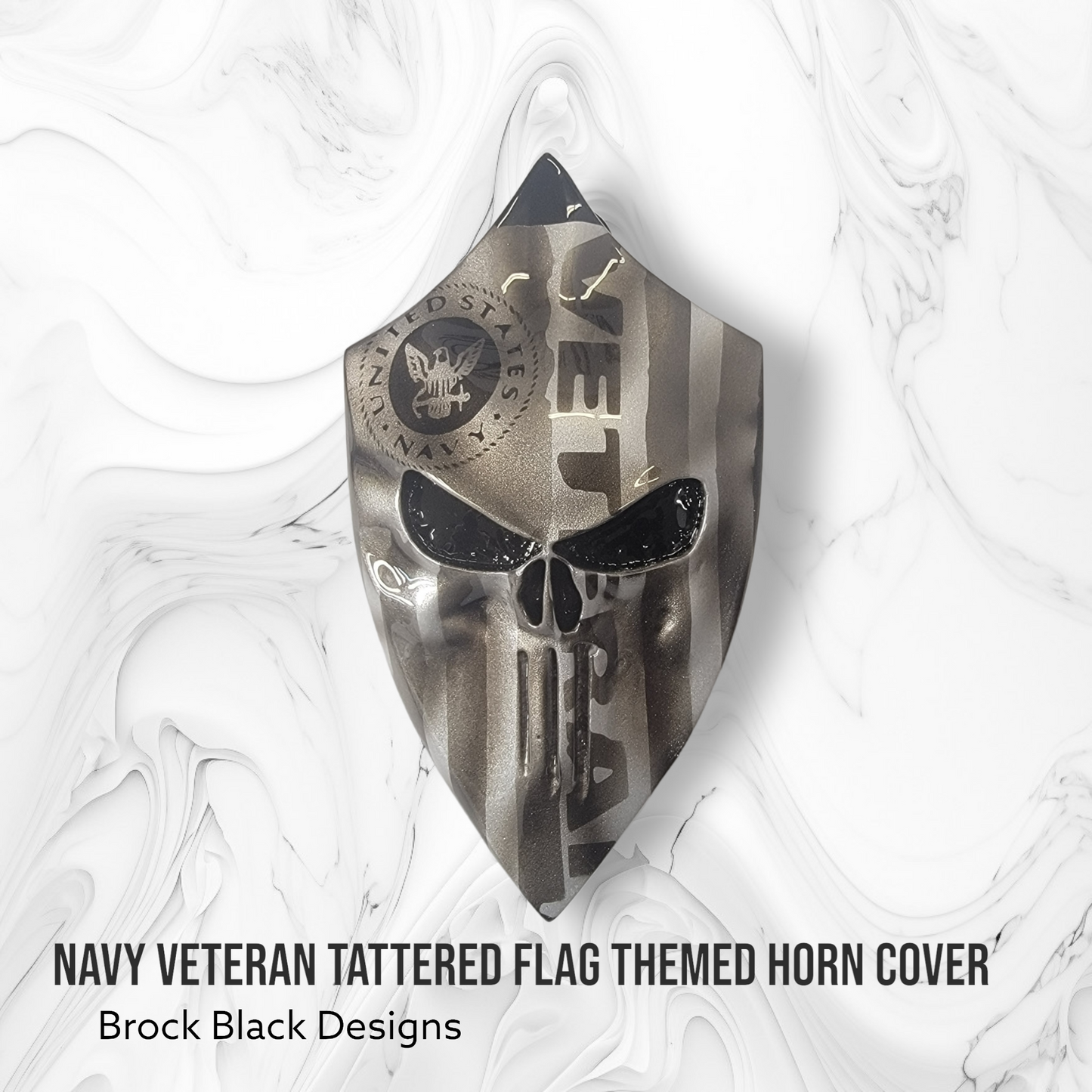 3D Punisher with Navy Veteran flag