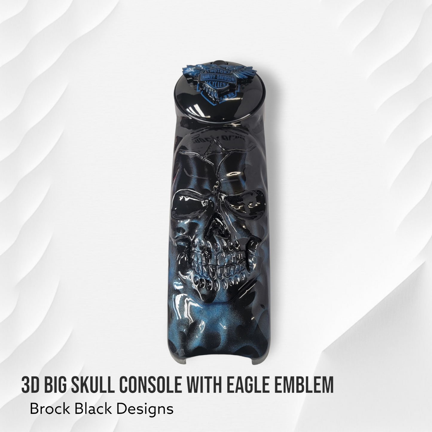 3D eagle, skull and flames themed console